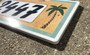 Tropical Beach House Number Plaque