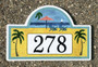 Beach Paradise Address Plaque - Ceramic