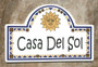 Aztec Sun House Number Plaque