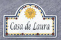 Aztec Sun House Number Plaque