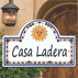 Aztec Sun House Number Plaque