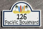 Surfboard House Number Address Plaque