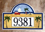 Beach Woody and Palms Address Marker