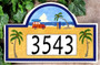 Beach Woody and Palms Address Marker