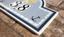 Seashell House Number Plaque - Ceramic
