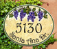 Italian Style House Number Plaque - Oval
