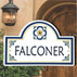 Ceramic Porcelain Address Plaques Mexican Yellow Flower Address Number Plaque