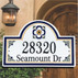 Ceramic Porcelain Address Plaques Mexican Yellow Flower Address Number Plaque