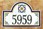 Mexican Yellow Flower Address Number Plaque