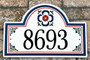 Mexican Red Flower Address Plaques