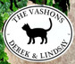 Family Name Plaque with Cat Silhouette