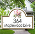 Magnolia Flowers Address House Plaque