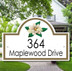 Magnolia Flowers Address House Plaque