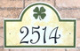 Irish Shamrock Address House Plaque