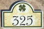 Irish Shamrock Address House Plaque