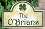 Irish Shamrock Address House Plaque