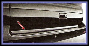 VW T5 Tailgate Protector Trim VW T5 Chrome Tailgate Protector