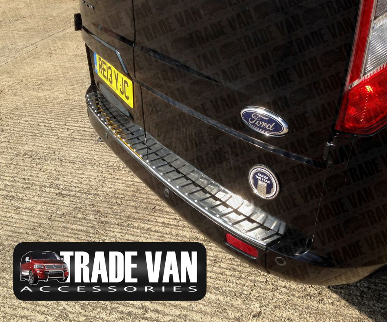 Ford Transit Custom Rear Bumper Protector Stainless Steel Custom Rear Styling Accessories Ford Transit Custom Rear Bumper Protector Stainless Steel Custom Rear Styling Accessories