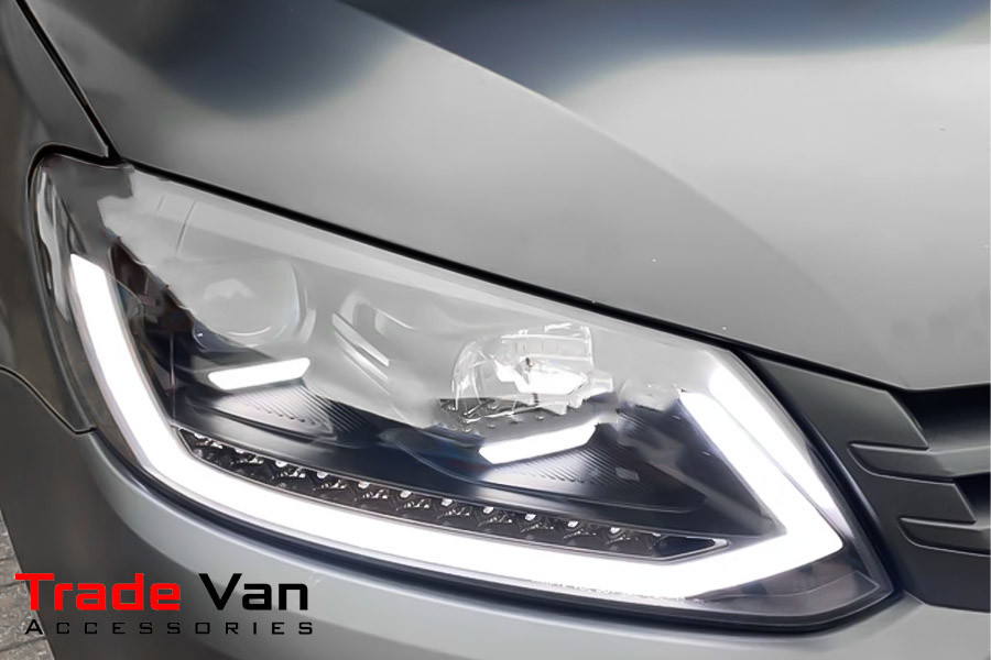 VW Caddy LED DRL Headlights with Dynamic Flowing Indicators Caddy Headlights LED DRL and