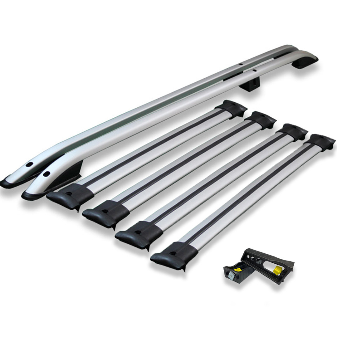 Ford Transit Custom SWB Roof Rail and 4 Cross Bar Rack Set Silver with ...
