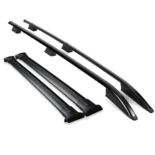 Ford Transit Custom SWB Spartan Roof Rail and Cross Bar Rack Set Black ...