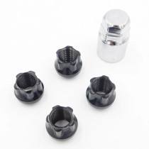 Locking Wheel Nuts M14 x 1.5mm Set of 4 Black
