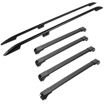 Peugeot Expert 2017+ L2 MWB | Roof Rail and Lockable Atlas V1 | 4 Bar Cross Bar Rack Set | Black