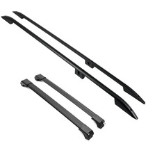 Peugeot Expert 2017+ L3 LWB | Roof Rail and Lockable Atlas V1 2 Bar Cross Bar Rack Set | Black