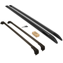 Tourer Flush Lockable 2 Bar Roof Rack Set | Ford Transit Custom 2012-23 SWB | Black