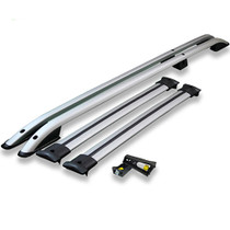 VW Caddy Maxi 2004-20 LWB Roof Rail and Cross Bar Rack Set Silver with Load Stops
