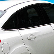 This chrome Ford Focus side lower window Frame set is a cool and stylish accessory for your car SUV. Purchase online at Trade Van Accessories. These units feature triple chrome plating for an extended life.