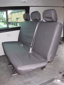 VW T5 Transporter Seat Covers 2010 on Rear Seats SET1 BLACK