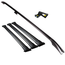 Mercedes Vito W639 2003+ SWB Roof Rail and Three Cross Bar Rack Set With Load Stops | Black