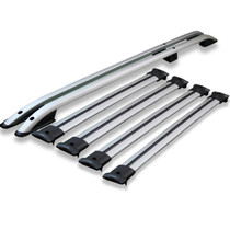 Nissan Primastar LWB Roof Rail and 4 Cross Bar Rack Set Silver with load stops 2001-13