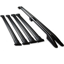 Ford Transit Custom LWB Roof Rail and 4 Cross Bar Rack Set Black 2023+
