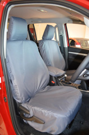 Toyota Hilux Invincible 2016+ | Front Seat Covers | Grey