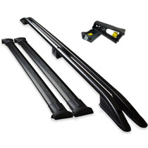 Peugeot Expert 2017+ LWB L3 Roof Rail and Two Cross Bar Rack Set With Load Stops | Black