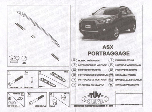 Mitsubishi Asx Roof Rack Rails Asx Roof Rack Mitsubishi 4x4 Styling Accessories