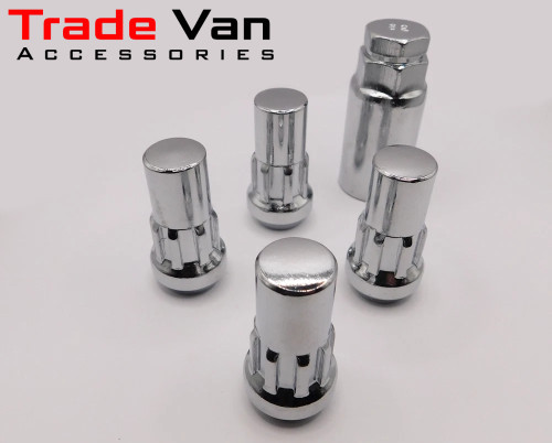 Closed Locking Wheel Nuts M14 x 1.5mm Set of 4