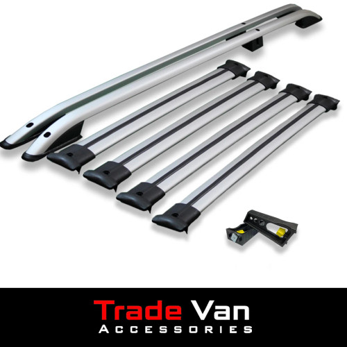 Peugeot Expert 2017+ SWB L1 Roof Rail and 4 Cross Bar Rack Set With Load Stops | Silver
