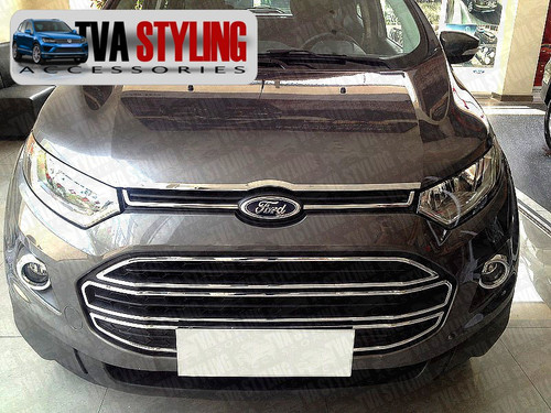 Our chrome Ford EcoSport front bonnet hood trim is an eye-catching and stylish accessory for your 4x4 SUV. This unit features triple chrome plating for an extended life. Buy online at Trade 4x4 Accessories.