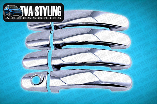 Our eight 8 piece chrome Ford Focus side door handle cover set are an eye-catching and stylish accessory for your car SUV. These units feature triple chrome plating for an extended life. Buy online at Trade car Accessories.