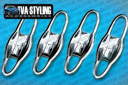 Our 4 four piece chrome Jeep Cherokee KL side door handle bowls bowl set are an eye-catching and stylish accessory for your car SUV. These units feature triple chrome plating for an extended life. Buy online at Trade car Accessories.