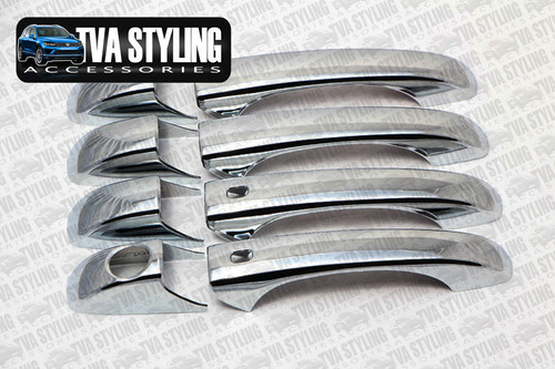 Our eight 8 piece chrome Jeep Cherokee KL side door handle cover set are an eye-catching and stylish accessory for your car SUV. These units feature triple chrome plating for an extended life. Buy online at Trade car Accessories.