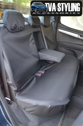 Isuzu D-Max Seat Covers 2012- 2021 Rear Seats SET1 BLACK