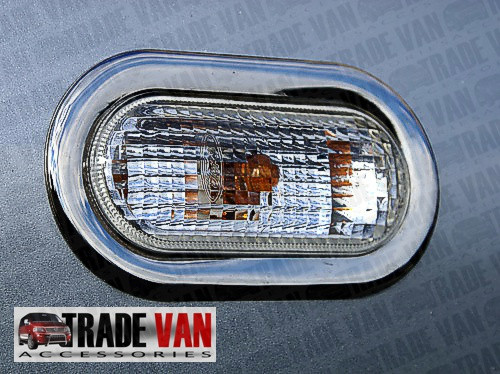 Chrome Stainless Steel Indicator surrounds for VW T5 Transporter Van are a great upgrade fr Volkswagen Vans. Buy Online at Best UK Prices at Trade Van Accessories.