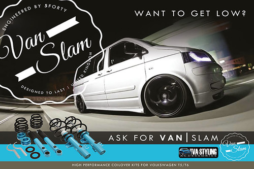 VW T5 T6 & T32 Adjustable Lowering Suspension Springs from TVA Styling and 5forty Van Slam