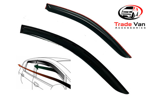 Peugeot Boxer Wind Deflectors Dark Tinted 2006-14 Set of 2 Our TVA Styling Wind Deflectors are Manufactured using a thicker Premium Quality Dark Smoked Tint Acrylic that looks great yet allows Clear Vision from inside the car