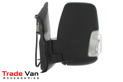 Ford Transit Mk8 2014-2019 Black Manual Short Arm Wing Door Mirror