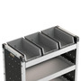 3x Plastic Bins & Rubber Matting 670mm (to fit 750mm racking)
